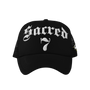 Sacred 7 Embroidered Trucker - Black & White